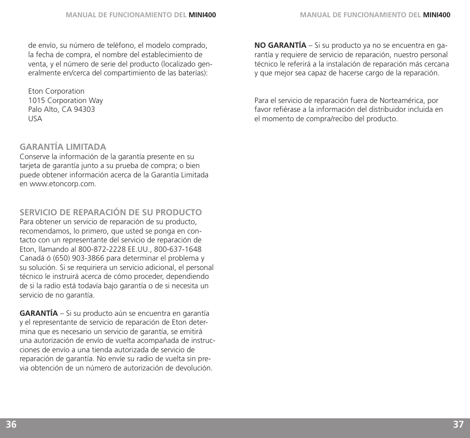 Grundig MINI400 User Manual | Page 19 / 21