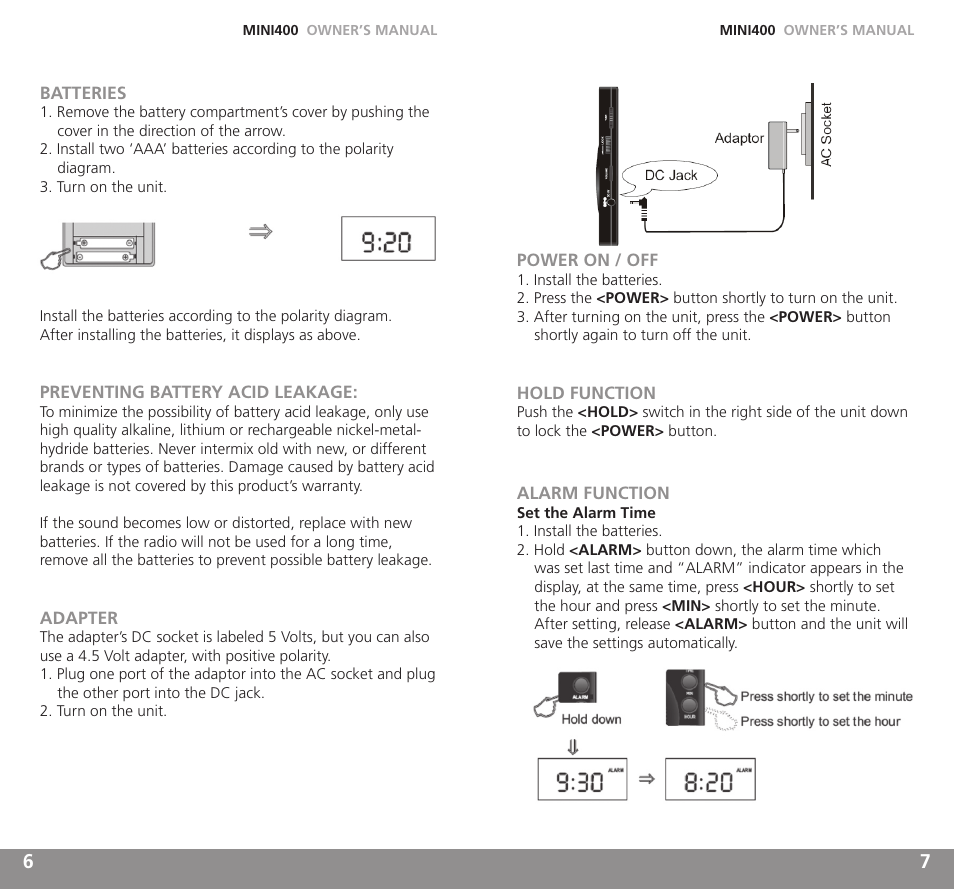 Grundig MINI400 User Manual | Page 4 / 21