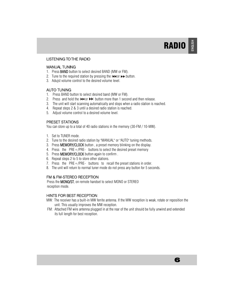 Radio | Grundig CDS2500IPW User Manual | Page 9 / 22
