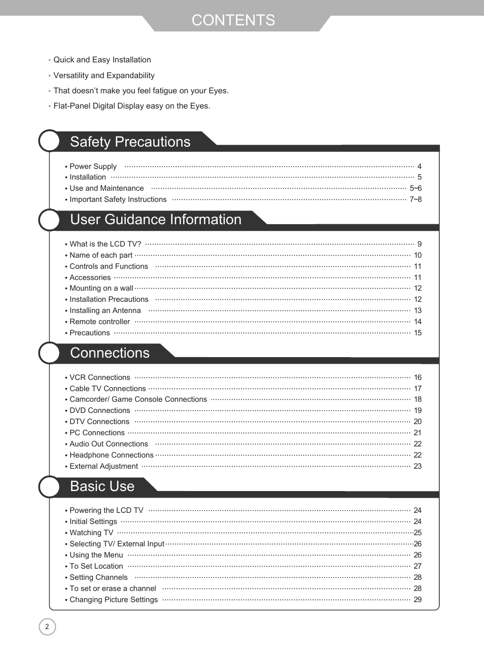 Grundig Xentia LXW 102-8625 REF User Manual | Page 2 / 60