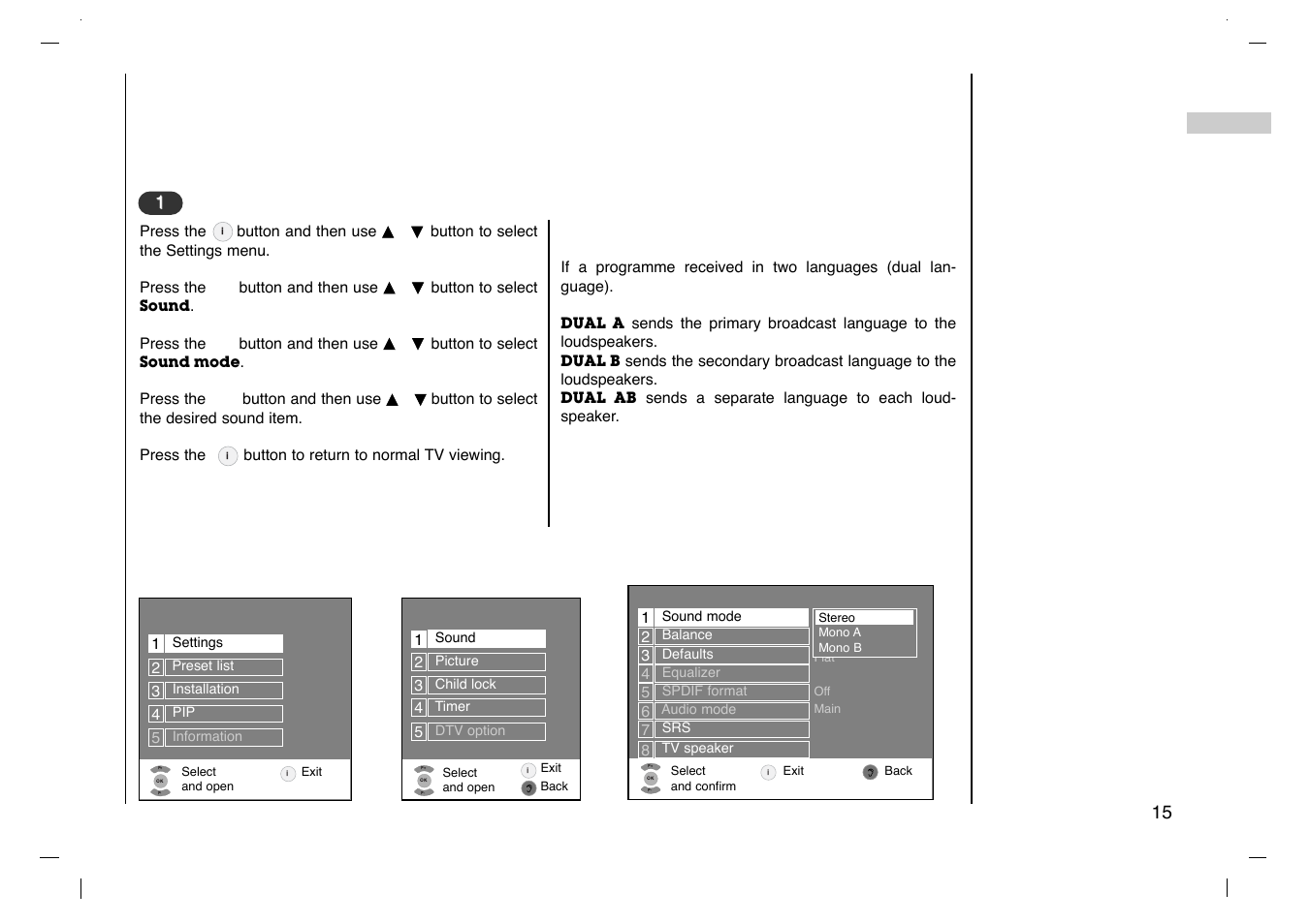 Setting up tv stations, Sound adjustment, Grundig | Grundig Cinemo GLCD4000HD User Manual | Page 15 / 48