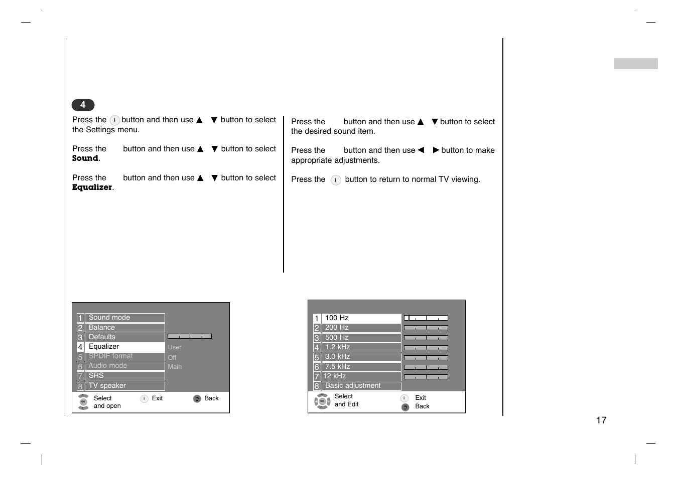 Setting up tv stations, Sound adjustment | Grundig Cinemo GLCD4000HD User Manual | Page 17 / 48