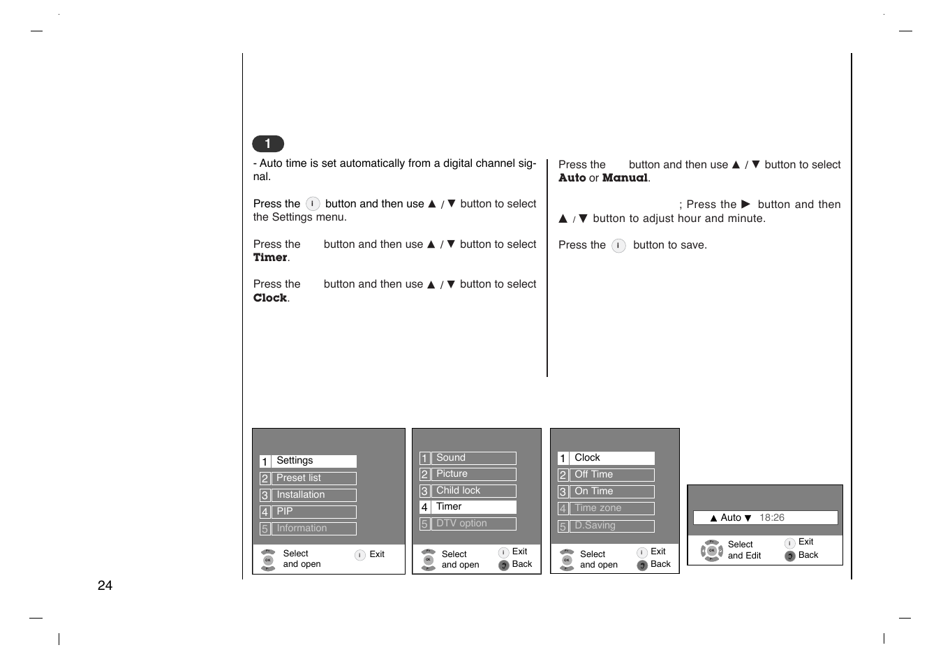 Setting up tv stations, Timer, Grundig | Grundig Cinemo GLCD4000HD User Manual | Page 24 / 48