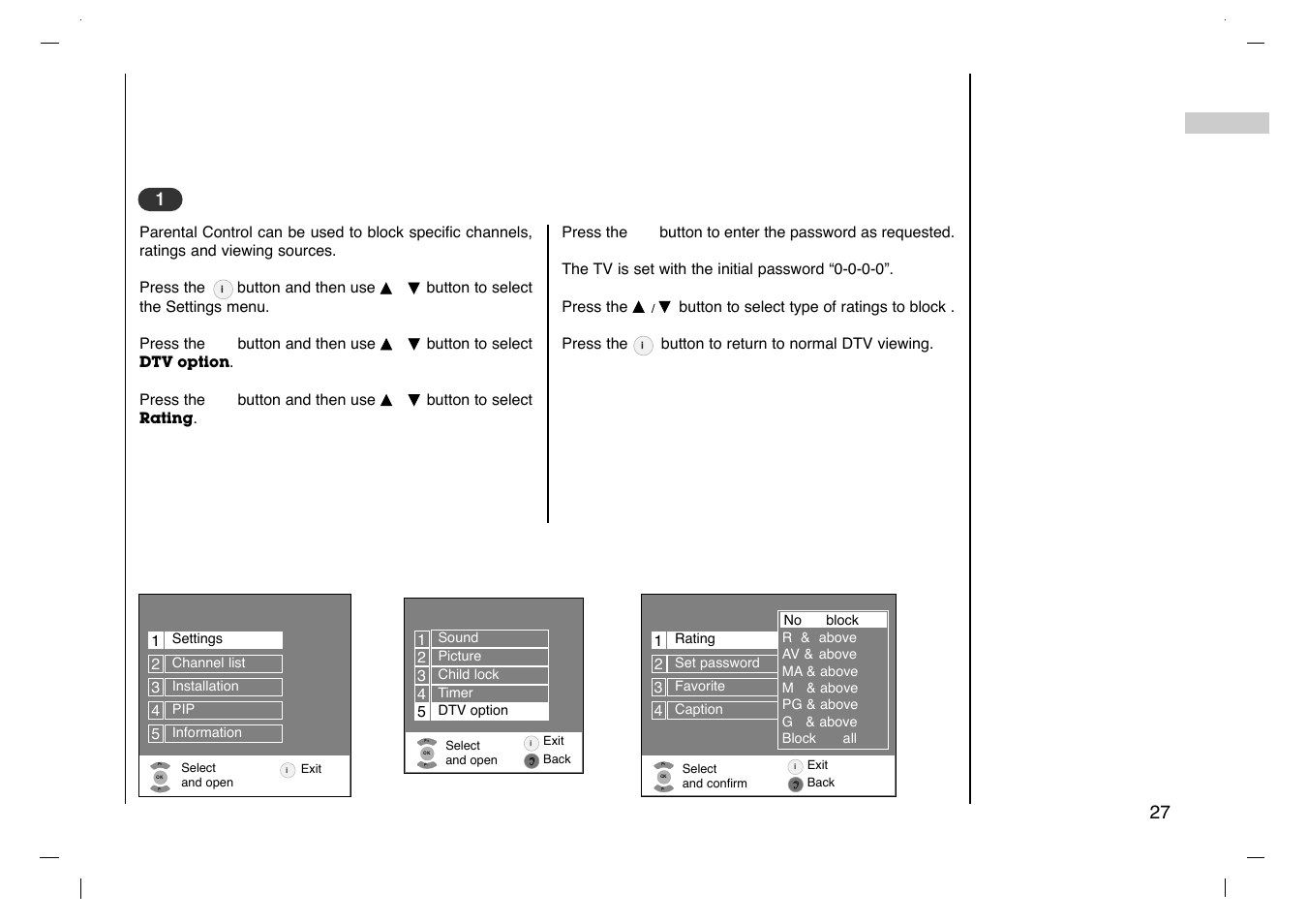 Dtv option menu, Grundig | Grundig Cinemo GLCD4000HD User Manual | Page 27 / 48