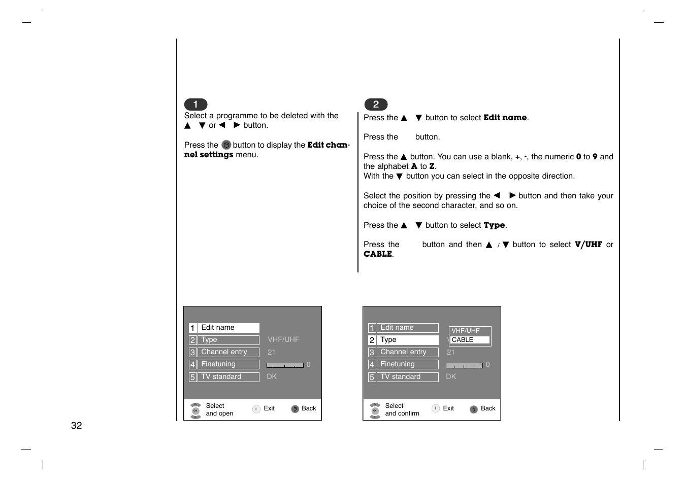 Preset list menu | Grundig Cinemo GLCD4000HD User Manual | Page 32 / 48