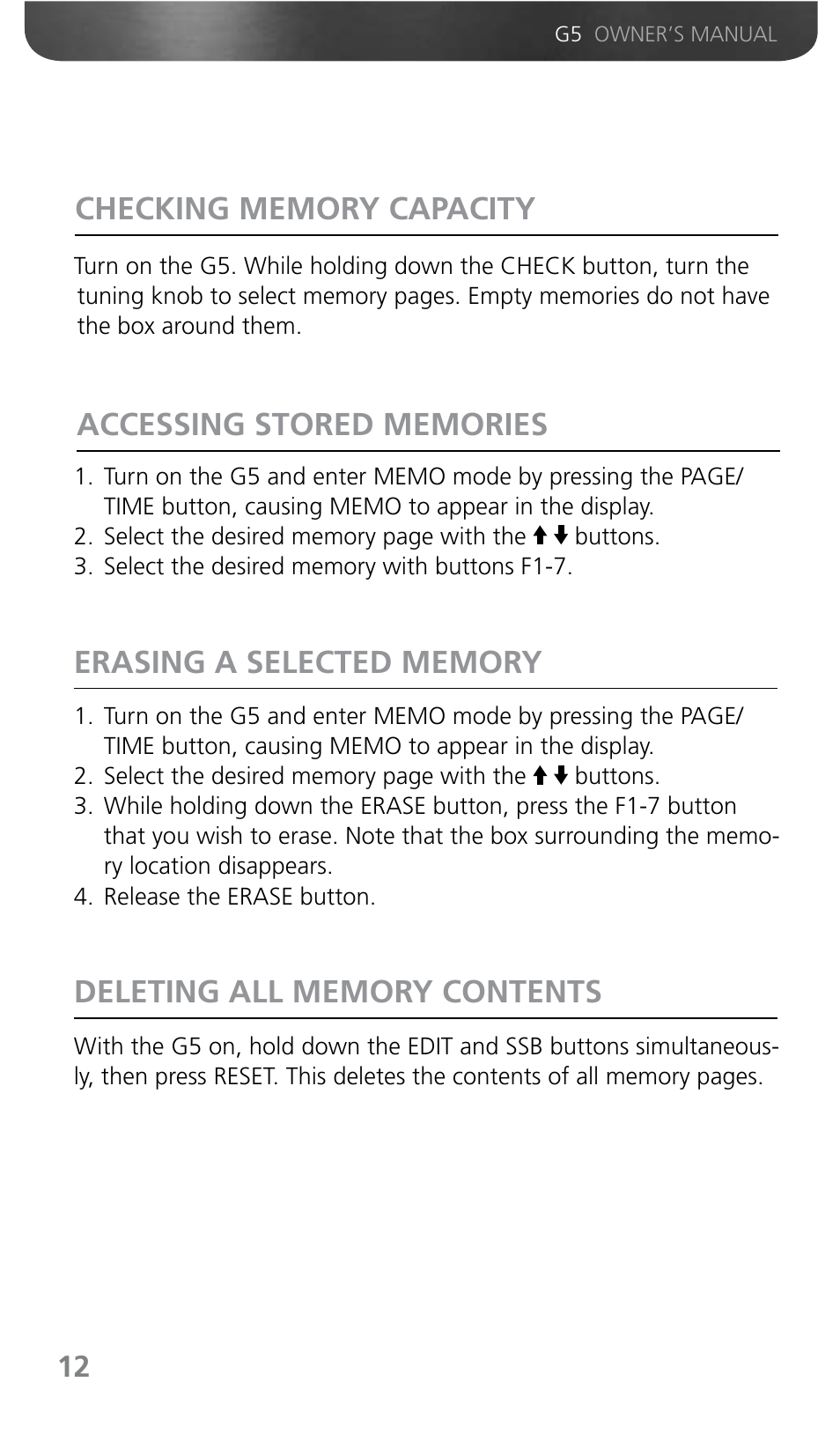 Grundig G5 User Manual | Page 14 / 64