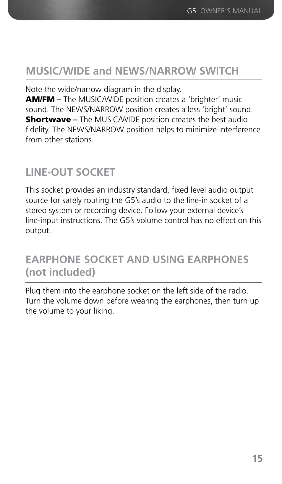 Grundig G5 User Manual | Page 17 / 64