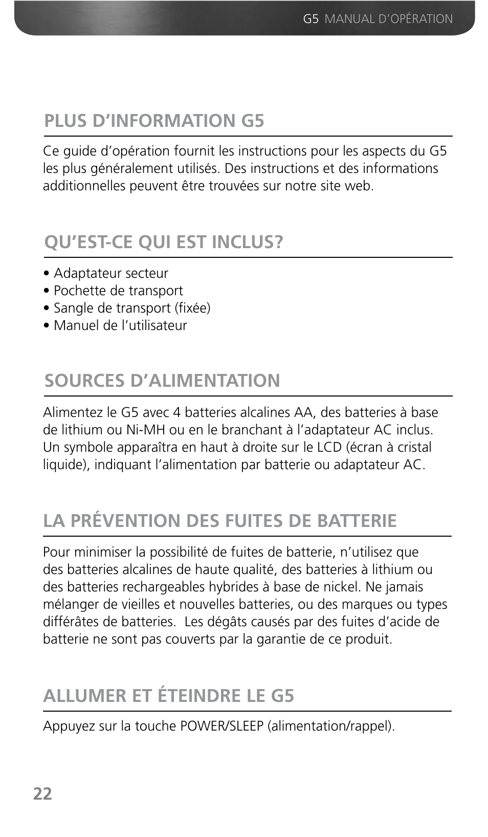 Grundig G5 User Manual | Page 24 / 64