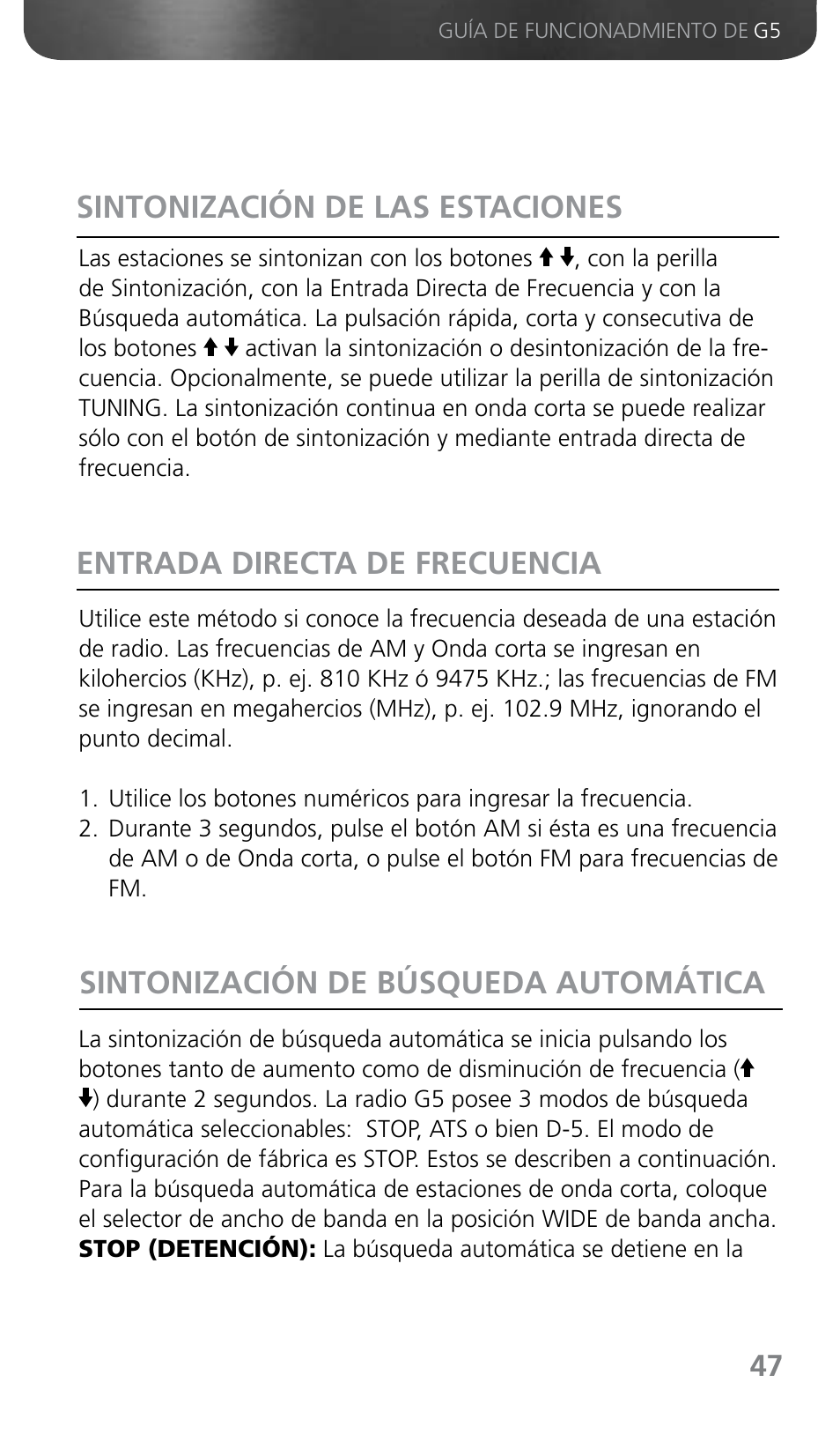 Grundig G5 User Manual | Page 49 / 64