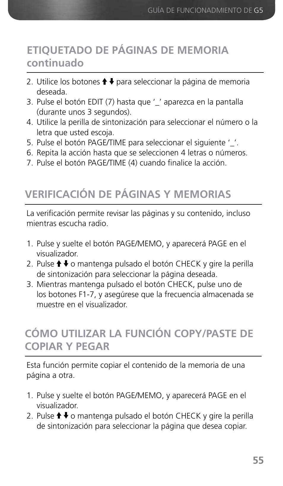 Grundig G5 User Manual | Page 57 / 64