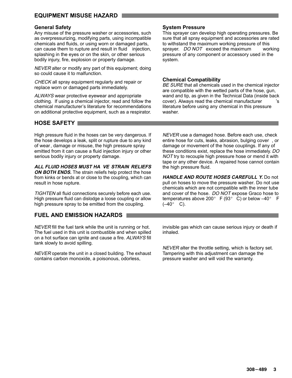 Graco Inc. Hydra Clean 3035 User Manual | Page 3 / 20
