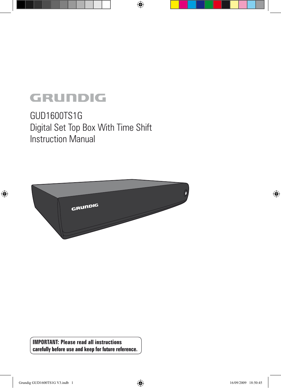 Grundig GUD1600TS1G User Manual | 24 pages