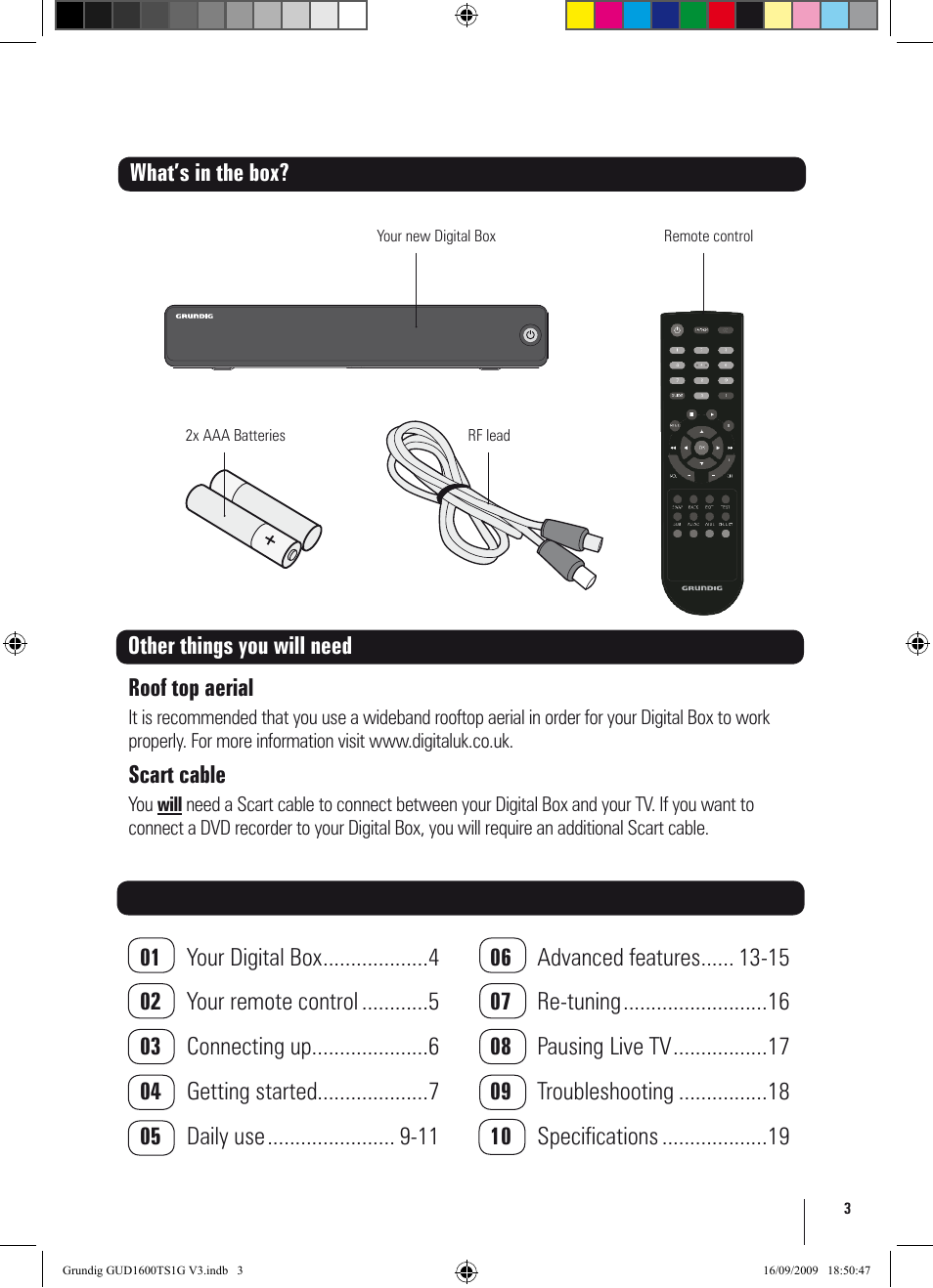 Grundig GUD1600TS1G User Manual | Page 3 / 24