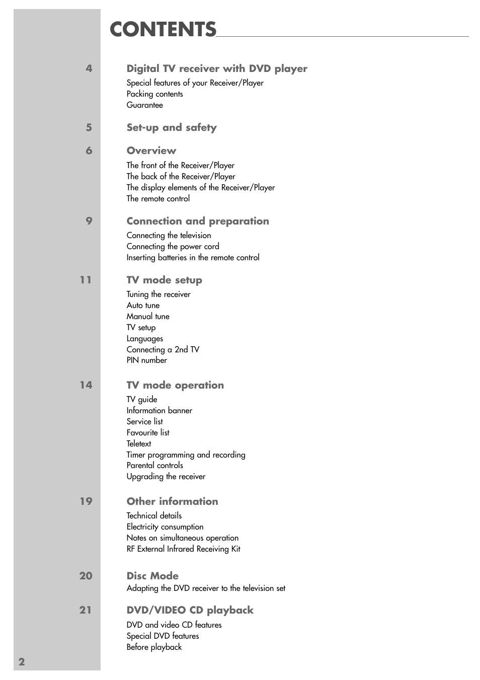Grundig DUO GRP6000 User Manual | Page 2 / 48