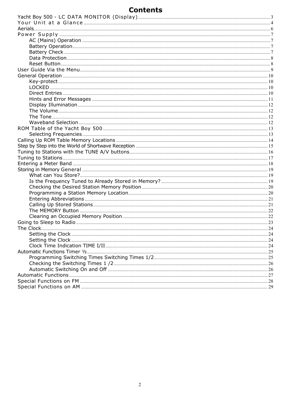Grundig YB500 User Manual | Page 2 / 29