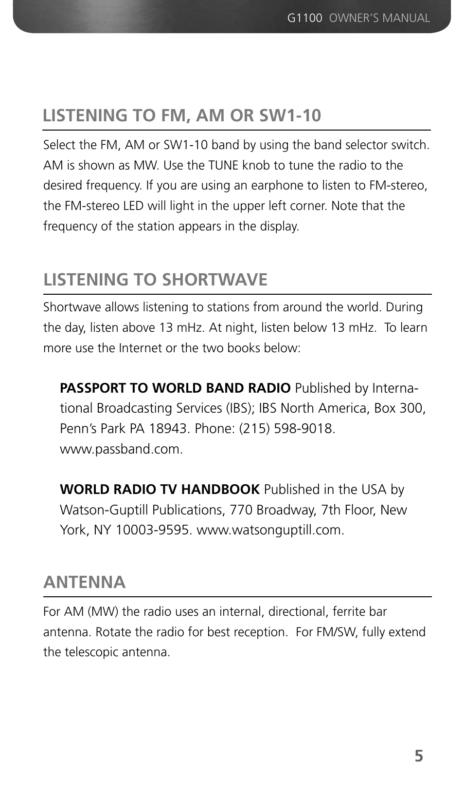 Grundig G1100 User Manual | Page 7 / 13