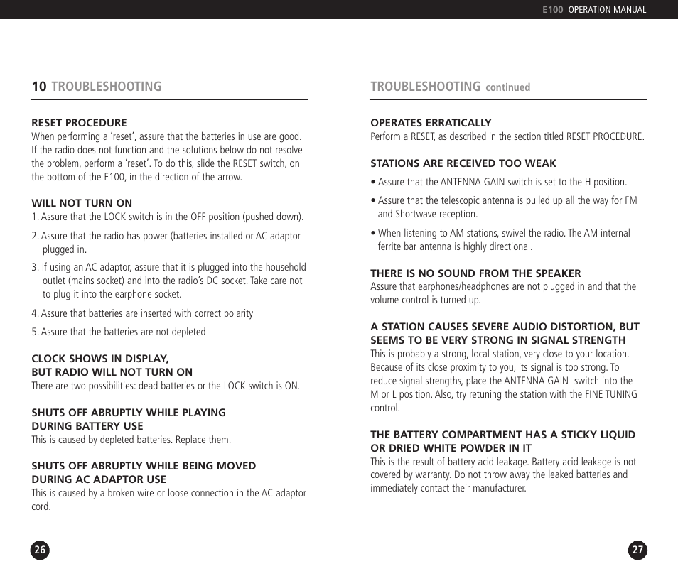 Grundig E100 User Manual | Page 14 / 22