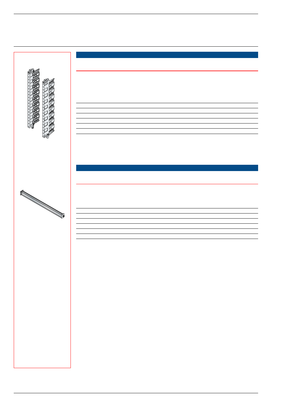 Order codes / el.nummer, Components for distribution and mixed applications, Uprights | Din rail | Gemini Industries 1SLC805002F0001 User Manual | Page 15 / 26