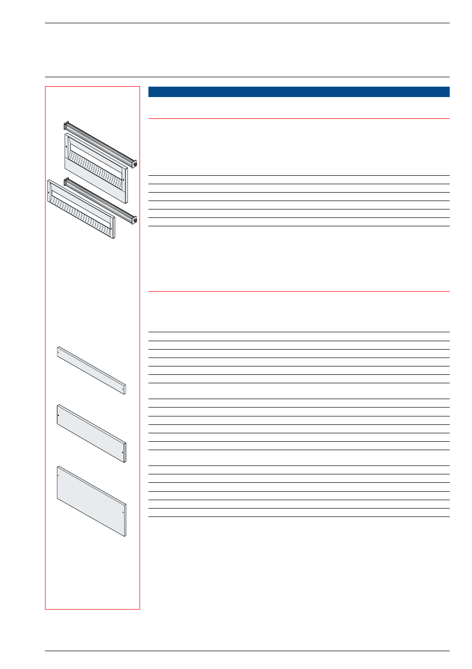 Order codes / el.nummer, Components for distribution and mixed applications, Drilled panels | Blank panels | Gemini Industries 1SLC805002F0001 User Manual | Page 16 / 26