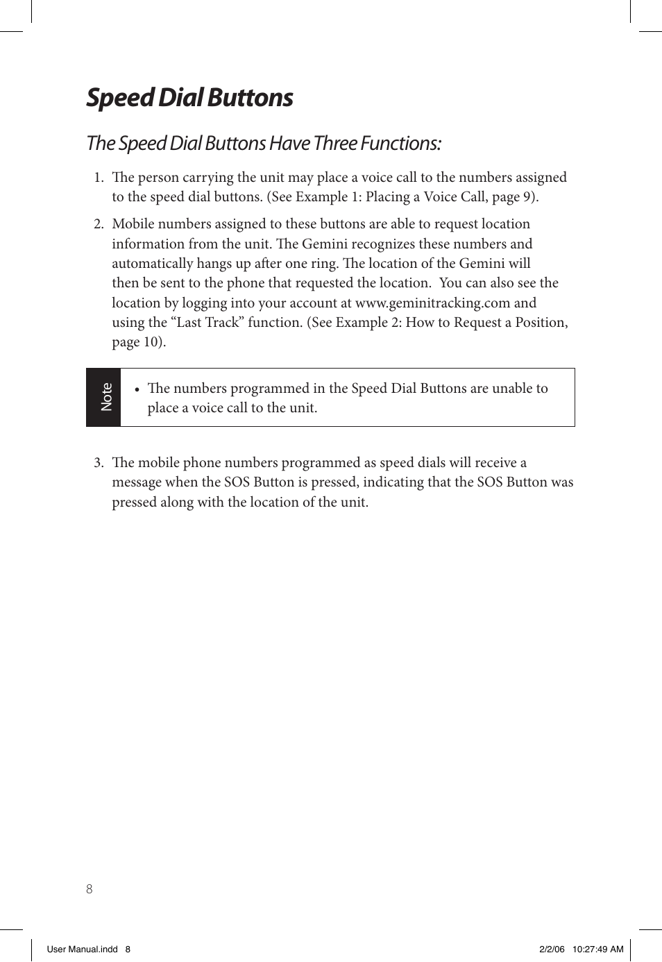 Speed dial buttons, The speed dial buttons have three functions | Gemini Industries Gemtek PT300 User Manual | Page 12 / 24