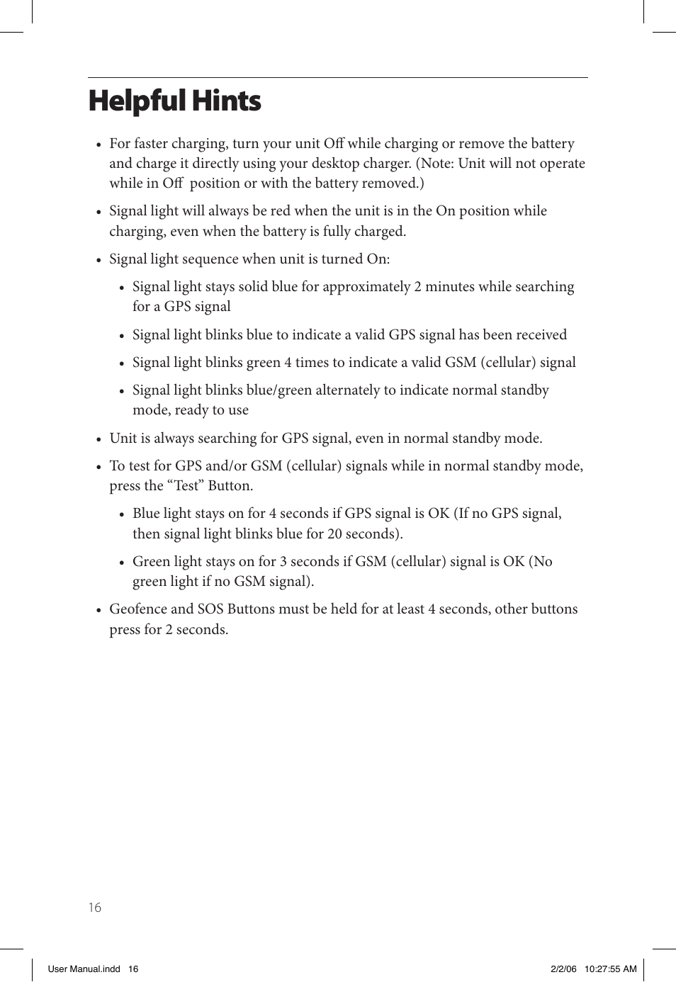 Helpful hints | Gemini Industries Gemtek PT300 User Manual | Page 20 / 24