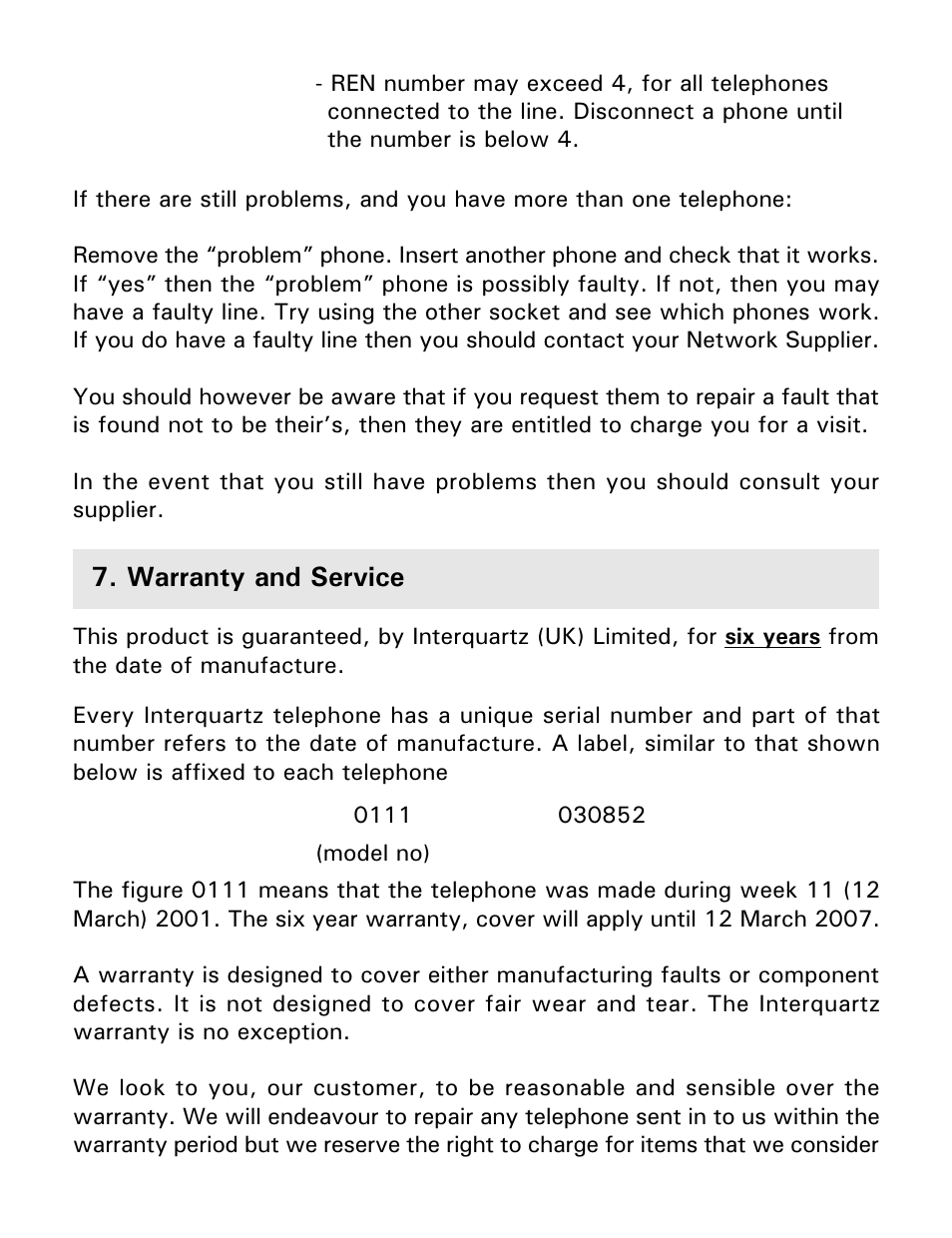 Warranty and service | Gemini Industries Gemini Basic User Manual | Page 11 / 12