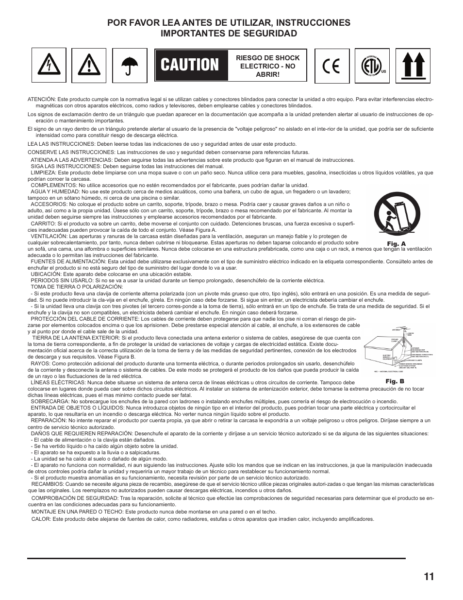 Caution | Gemini Industries CDX-2410 User Manual | Page 11 / 20