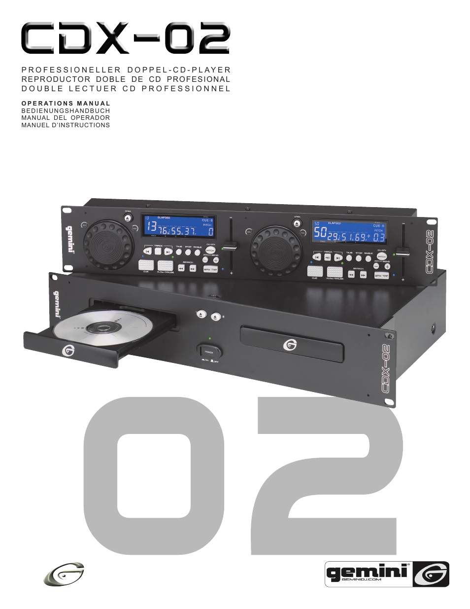 Gemini Industries CDX-02 User Manual | 12 pages