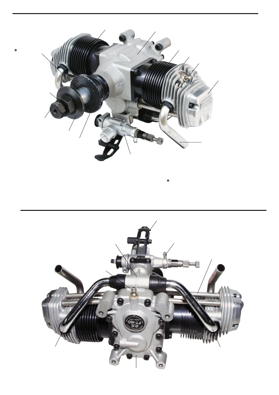 Engine parts name | O.S. Engines FT-160 Gemini User Manual | Page 4 / 17