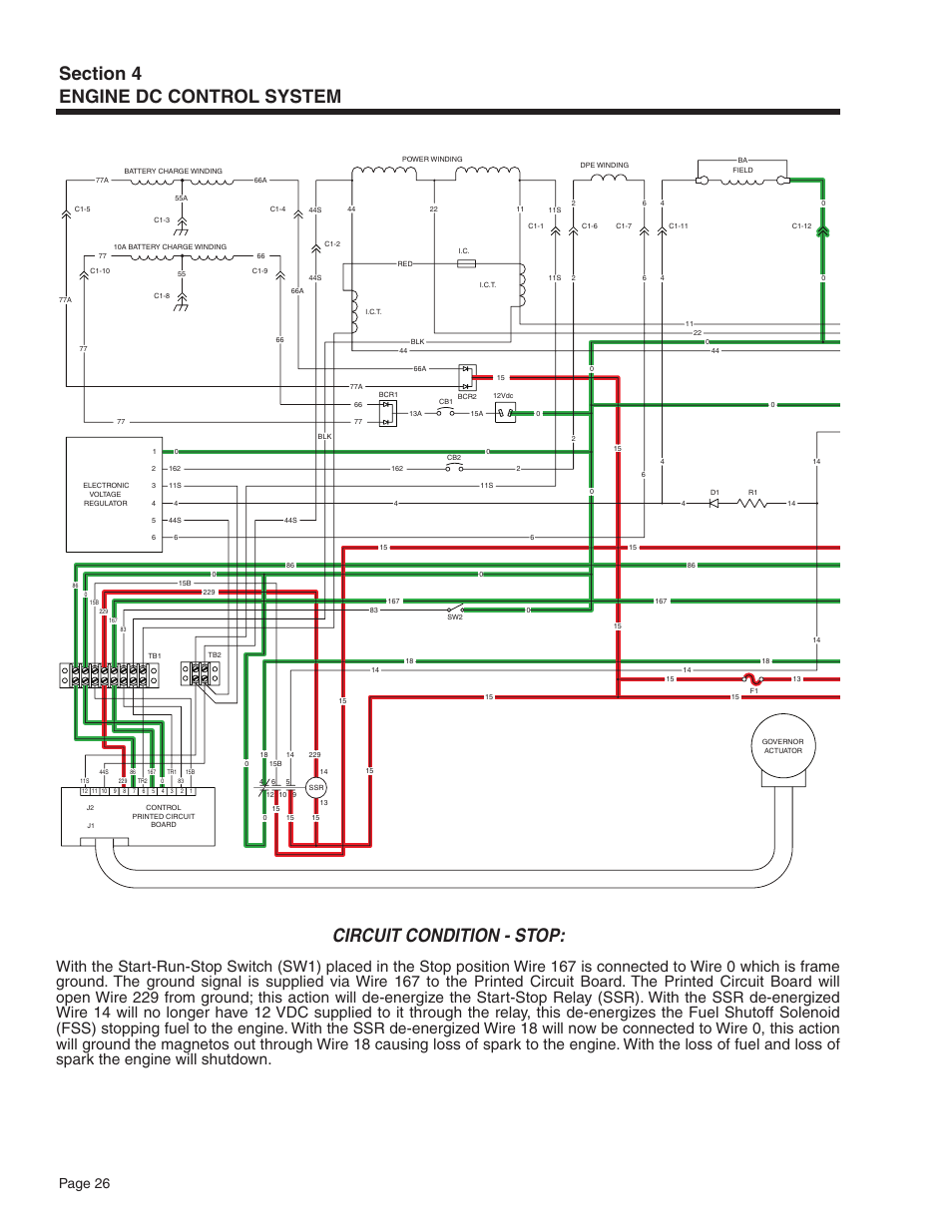 Circuit condition - stop, 12 vdc supply = 12 vdc control = ac power = ground, Page 26 | Guardian Technologies 5209 User Manual | Page 28 / 90