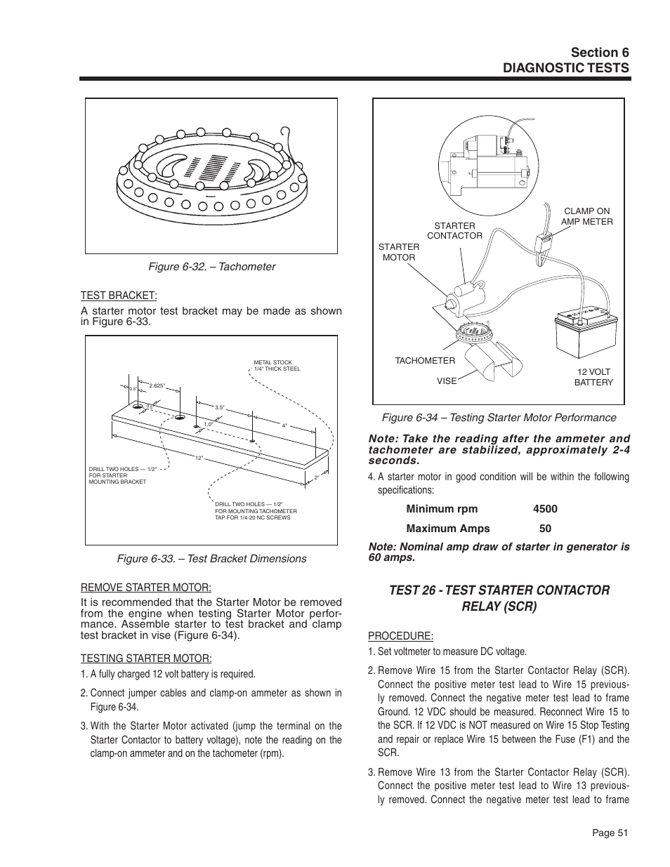 Test 26 - test starter contactor relay (scr) | Guardian Technologies 5209 User Manual | Page 53 / 90