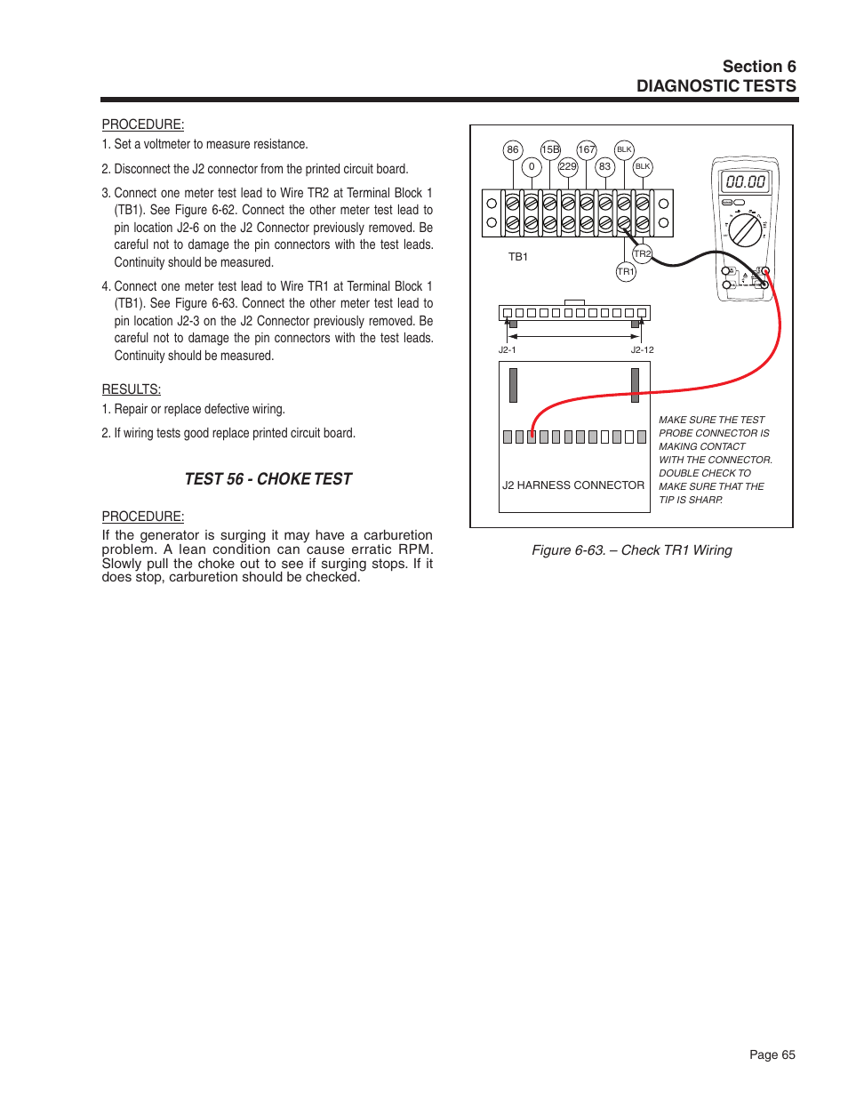 Test 56 - choke test | Guardian Technologies 5209 User Manual | Page 67 / 90