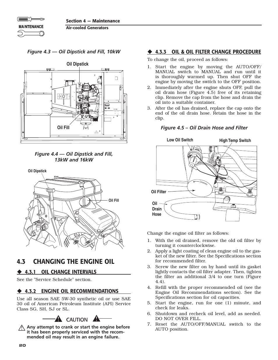 3 changing the engine oil | Guardian Technologies 005282 User Manual | Page 22 / 72