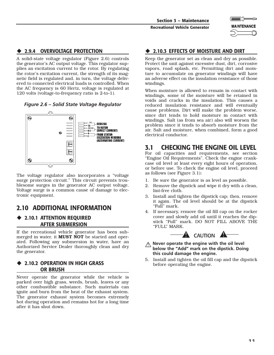 10 additional information, 1 checking the engine oil level | Guardian Technologies 02010-2 User Manual | Page 13 / 56