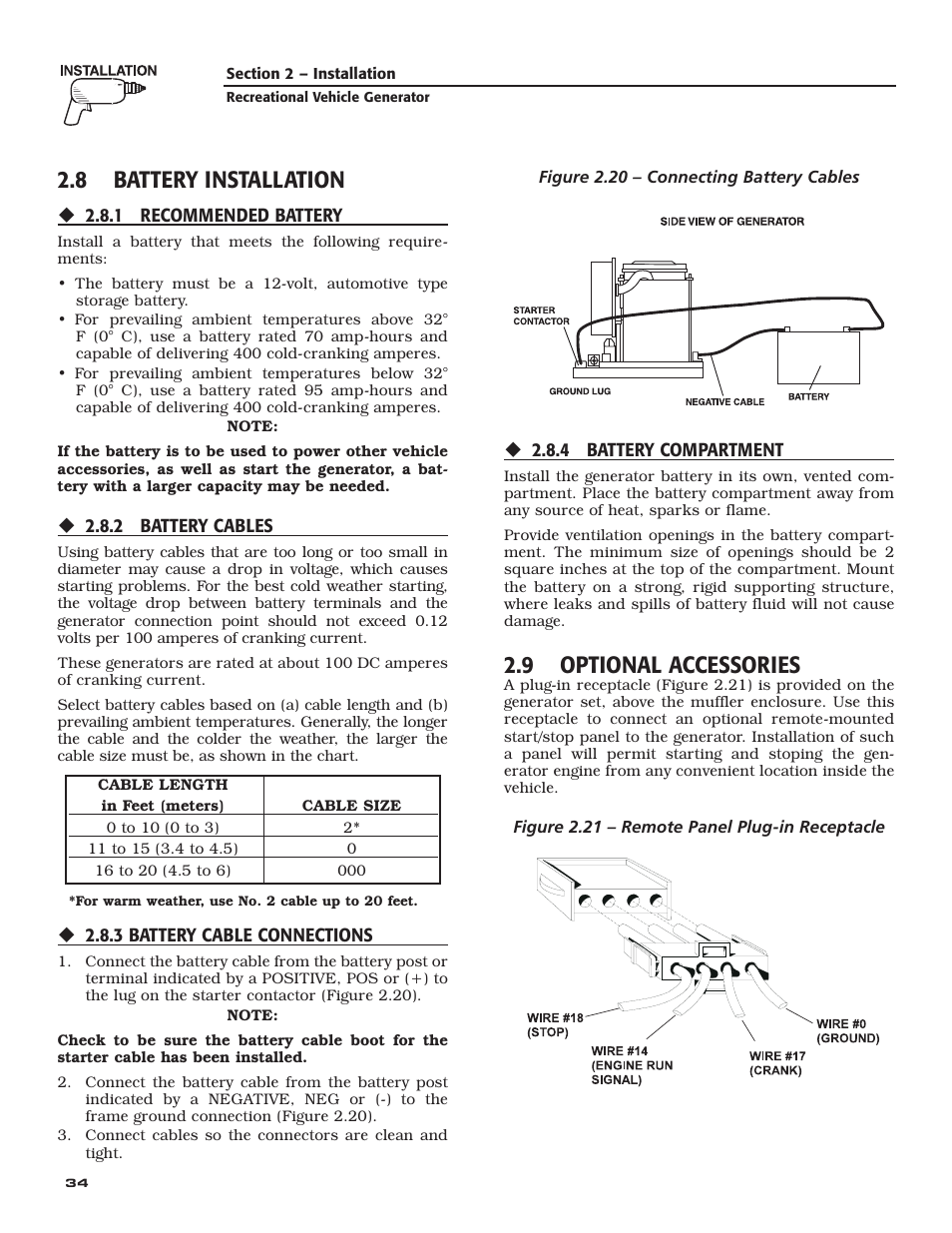 8 battery installation, 9 optional accessories | Guardian Technologies 04164-3 User Manual | Page 36 / 56