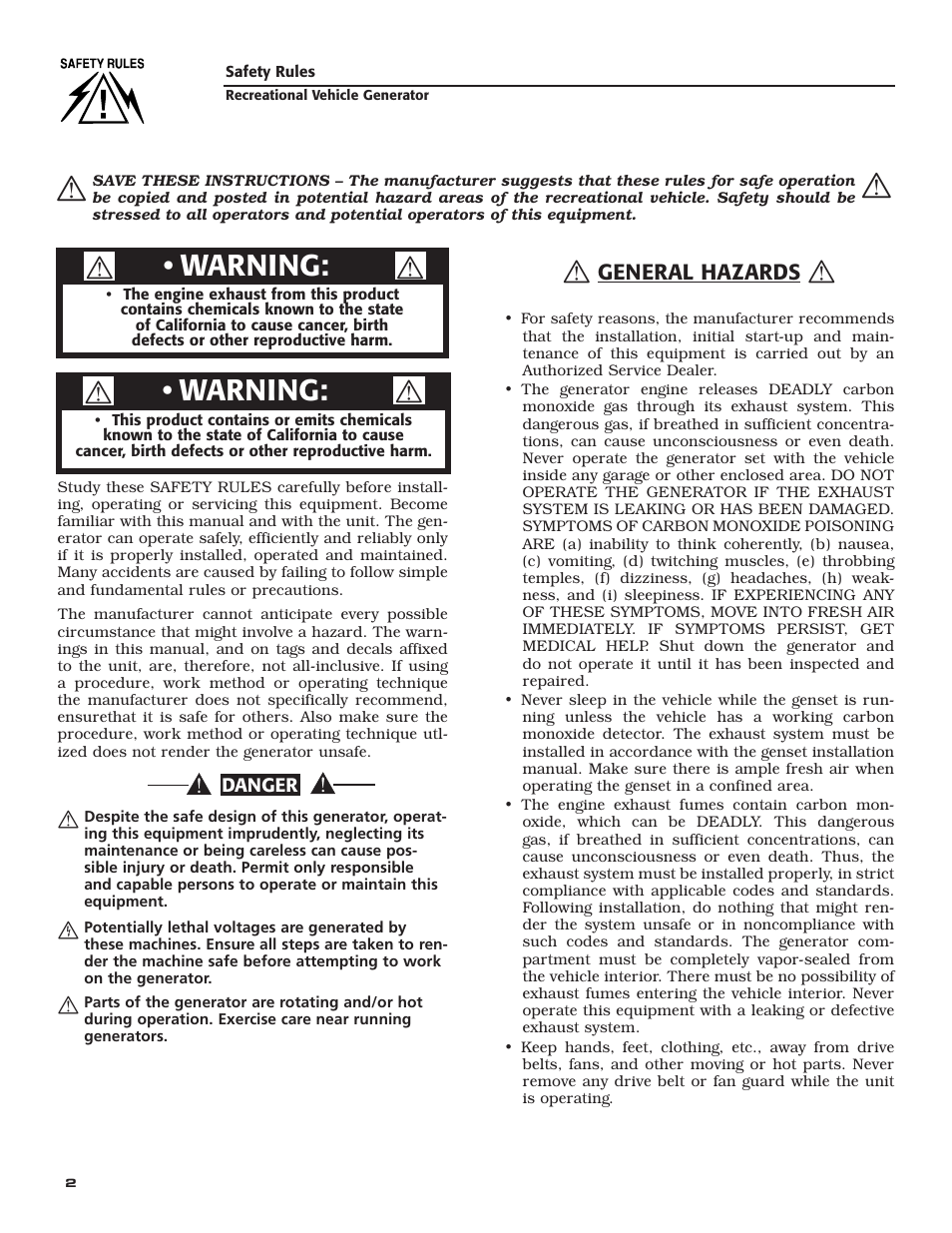 Warning | Guardian Technologies 04164-3 User Manual | Page 4 / 56