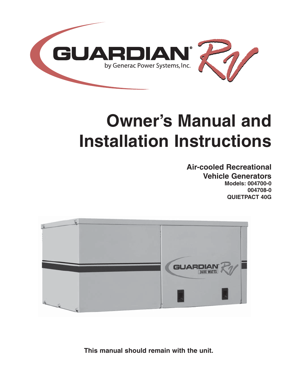 Guardian Technologies 004708-0 User Manual | 52 pages
