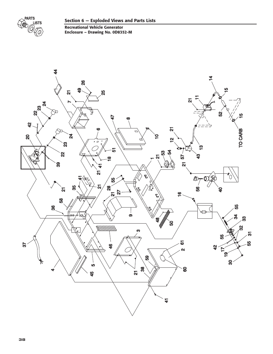 Section 6 — exploded views and parts lists | Guardian Technologies 004708-0 User Manual | Page 40 / 52