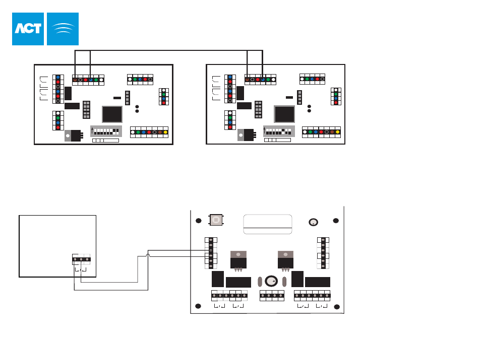 Interlock configuration, Fire override configuration, Fire alarm panel | Guardian Technologies ACT1000 User Manual | Page 29 / 35