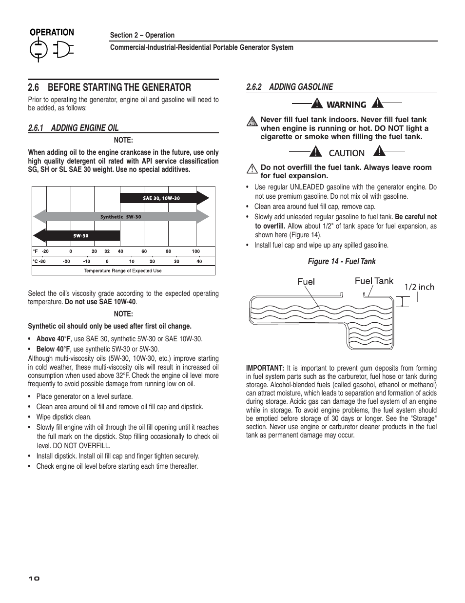 6 before starting the generator | Guardian Technologies 004582-2 User Manual | Page 12 / 64