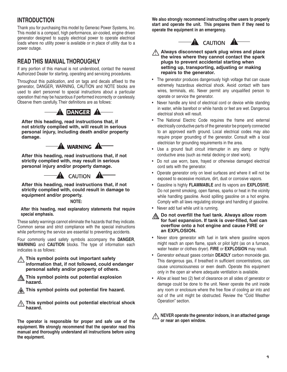 Introduction, Read this manual thoroughly | Guardian Technologies 004582-2 User Manual | Page 3 / 64