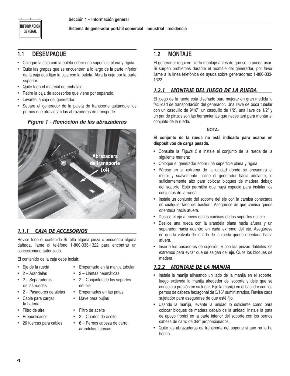 1 desempaque, 2 montaje | Guardian Technologies 004582-2 User Manual | Page 42 / 64