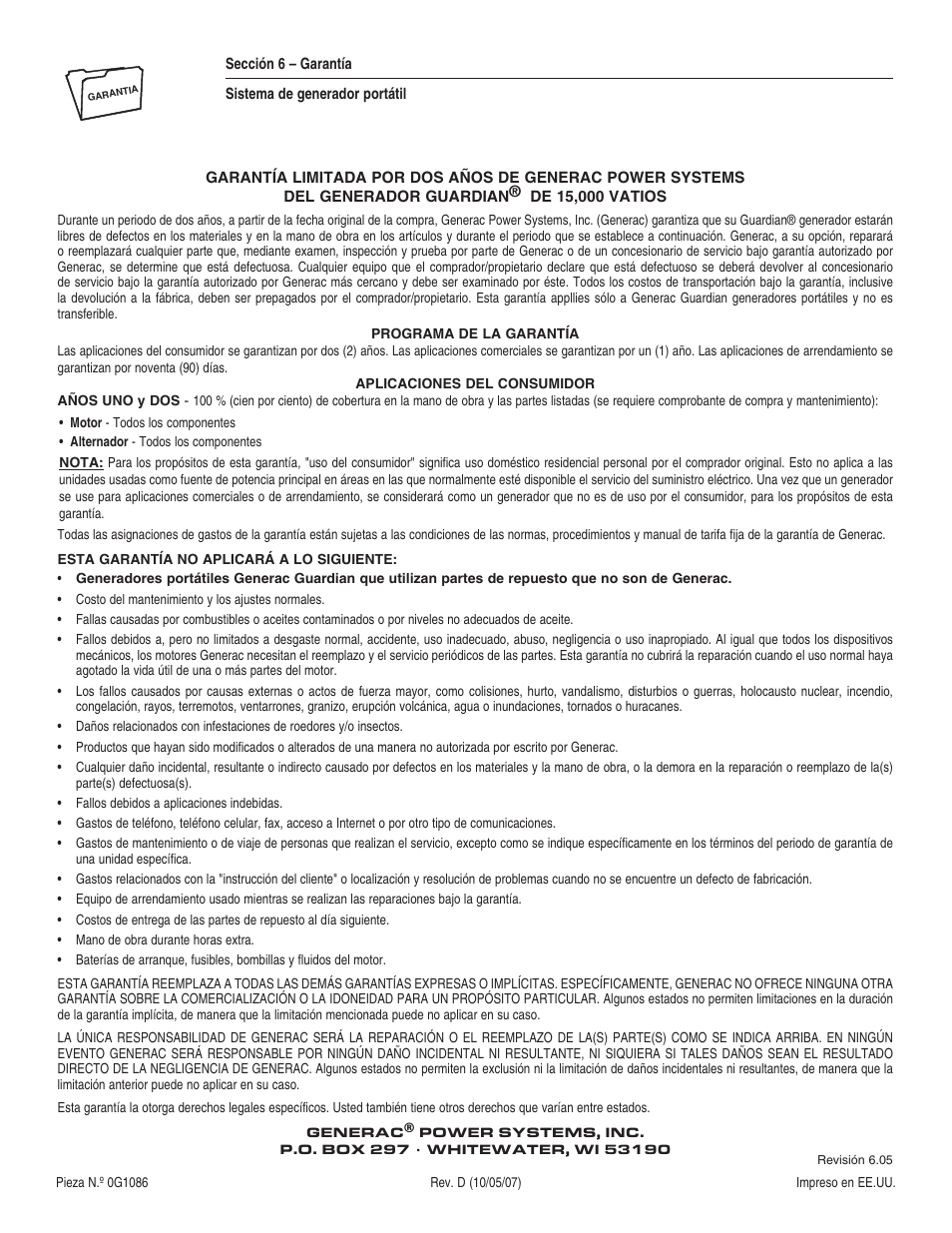 Guardian Technologies 004582-2 User Manual | Page 64 / 64