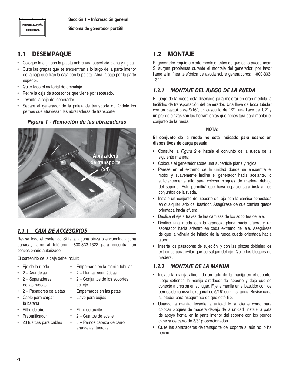 1 desempaque, 2 montaje | Guardian Technologies 004583-0 User Manual | Page 54 / 80