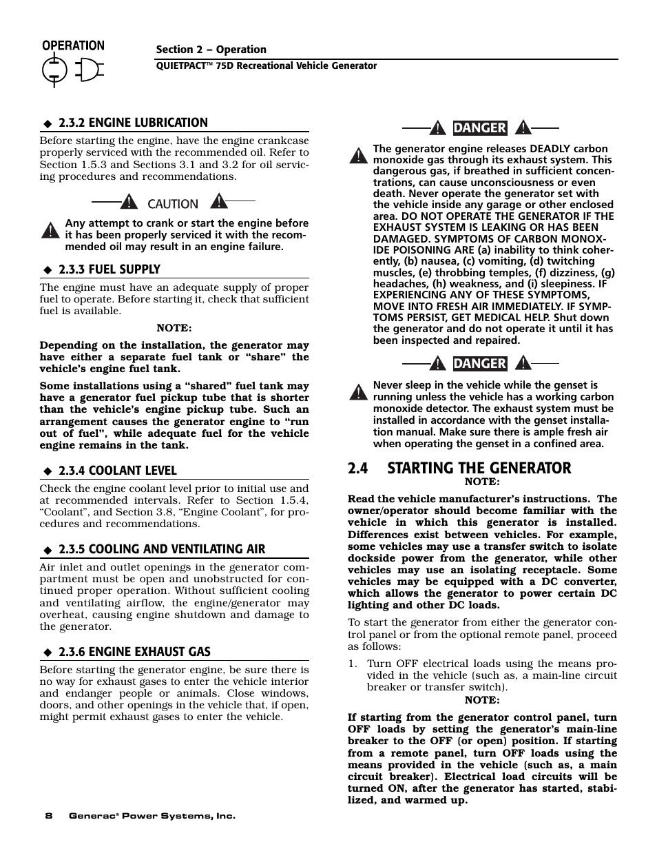 4 starting the generator | Guardian Technologies 004270-3 User Manual | Page 10 / 68