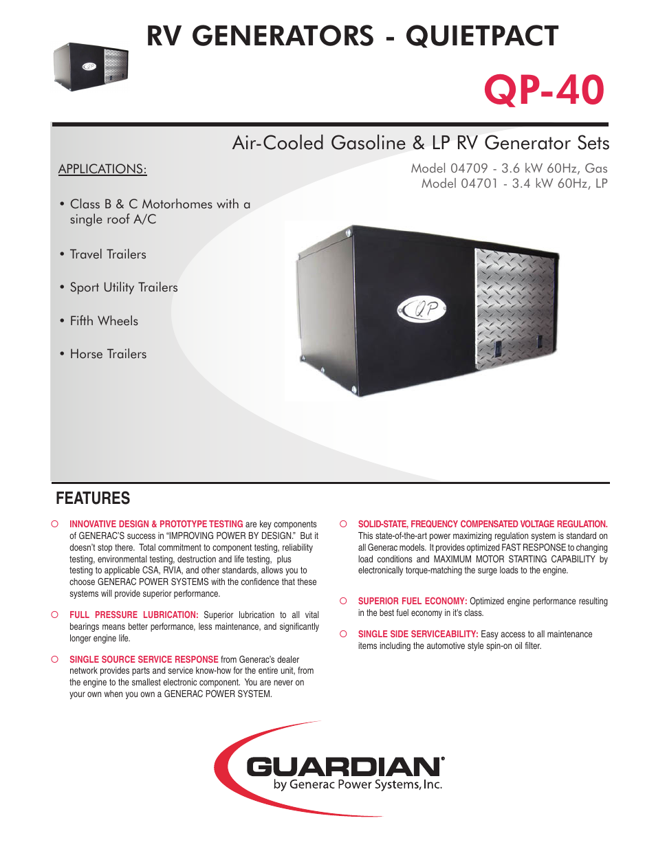 Guardian Technologies QP-40 User Manual | 4 pages