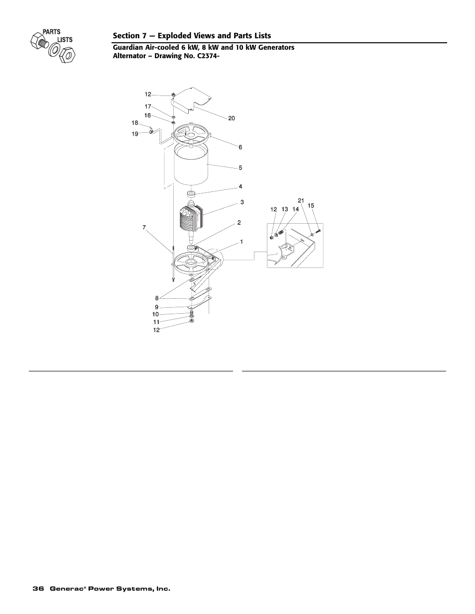 Alternator | Guardian Technologies C2369 User Manual | Page 13 / 22