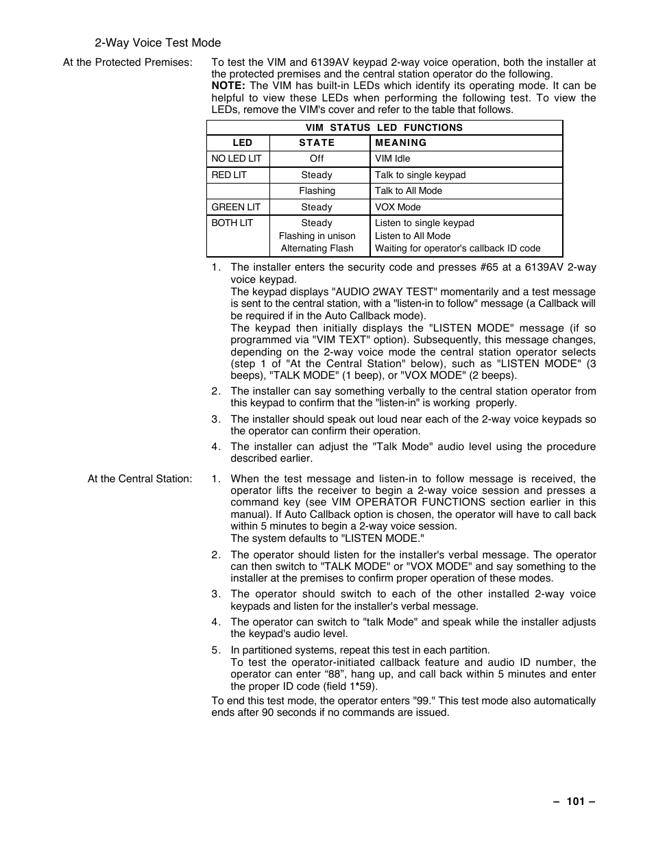Guardian Technologies Ademco VISTA-40 User Manual | Page 101 / 122