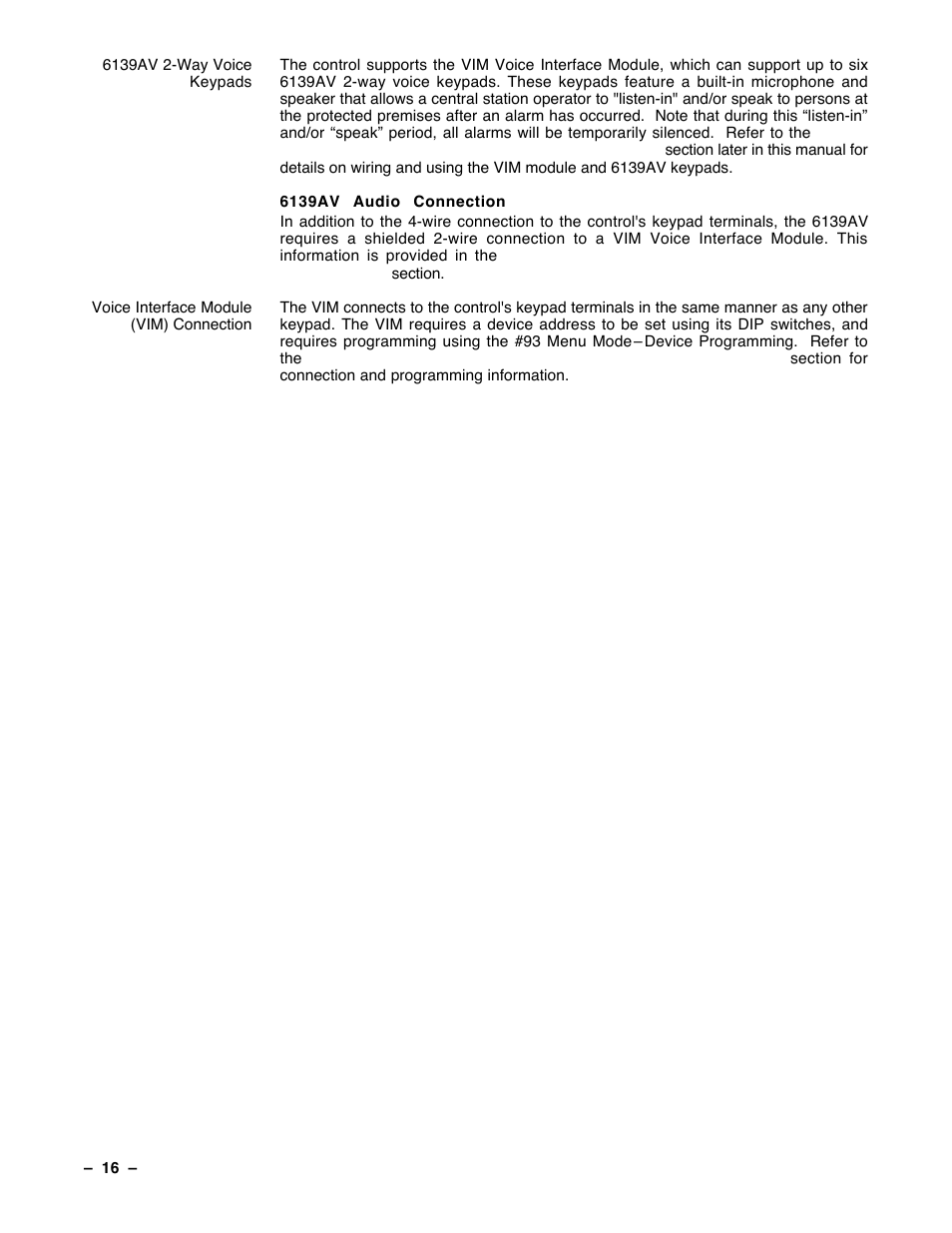 Guardian Technologies Ademco VISTA-40 User Manual | Page 16 / 122
