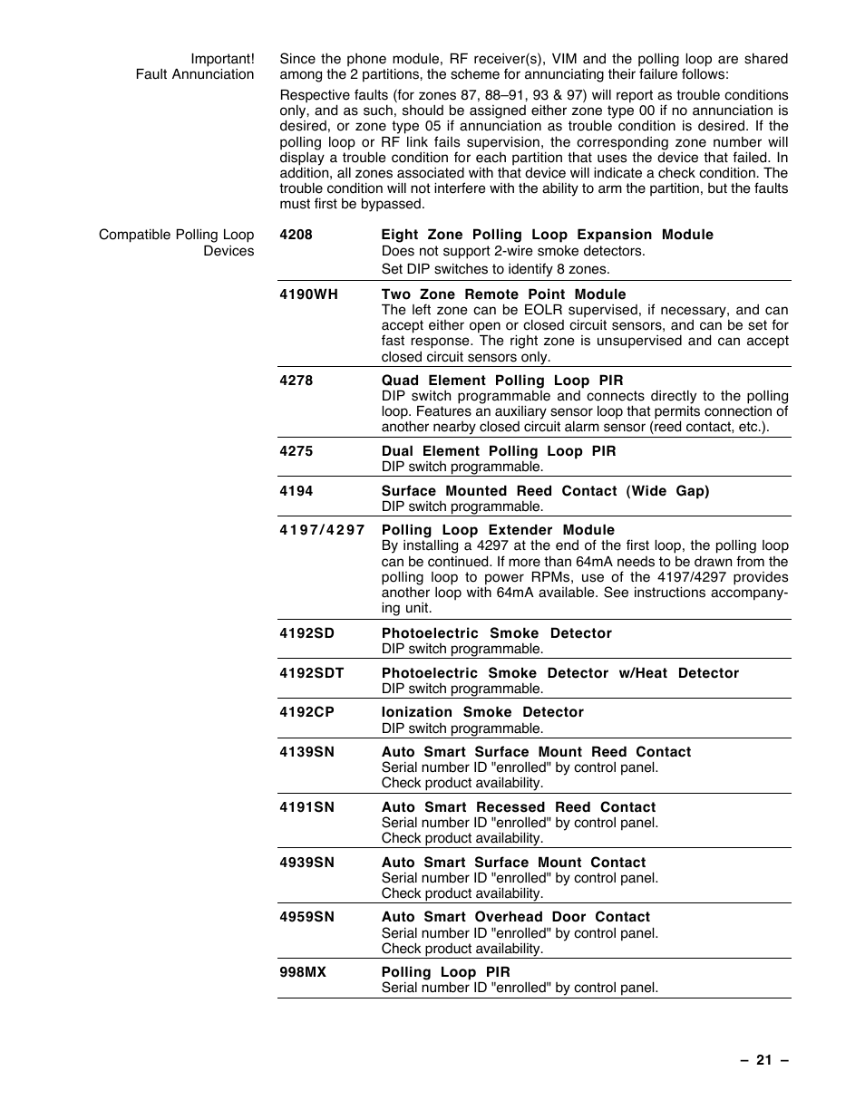 Guardian Technologies Ademco VISTA-40 User Manual | Page 21 / 122